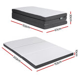 Giselle Bedding Foldable Mattress Folding Sofa Bed Tri-Fold Memory Foam Tencel Queen - Side View