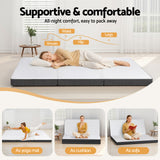Giselle Bedding Foldable Mattress Folding Sofa Bed Tri-Fold Memory Foam Tencel Queen - 45-Degree Angle