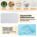 Giselle Bedding Foldable Mattress Folding Sofa Bed Tri-Fold Memory Foam Tencel Queen - Close-Up Angle