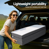 Giselle Bedding Foldable Mattress Folding Sofa Bed Tri-Fold Memory Foam Tencel Queen - Extra Image