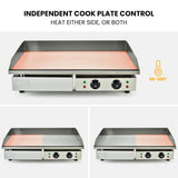 Thermomate Commercial Electric Griddle, 4400W 73x37cm Flat Cooking Surface