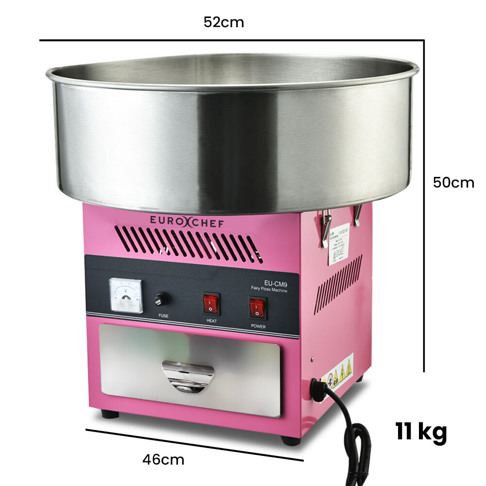 EUROCHEF 1100W Commercial Fairy Floss Machine, Cotton Candy Maker