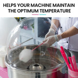 EUROCHEF Commercial Fairy Floss Cotton Candy Maker Machine Bubble Cover 52cm - 45-Degree Angle