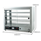 EUROCHEF Electric Food Warmer Display, 1000W, 4-Tier Stainless Steel - Rear View
