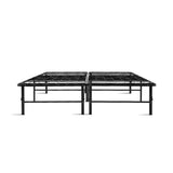Artiss Folding Bed Frame Metal Base - Queen - Side View
