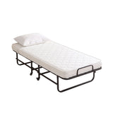 ARTISS Folding Bed with Mattress, Portable Rollaway 150kg Capacity 190CM - Front View