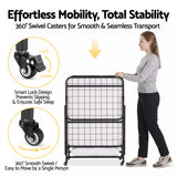 ARTISS Folding Bed with Mattress, Portable Rollaway 150kg Capacity 190CM - Rear View