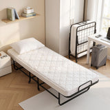 ARTISS Folding Bed with Mattress, Portable Rollaway 150kg Capacity 190CM - Low Angle