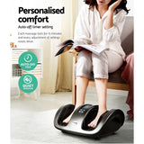 Livemor Foot Massager Shiatsu Massagers Electric Roller Kneading Leg Grey - Rear View