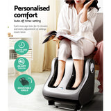 Livemor Foot Massager Shiatsu Massagers Electric Roller Calf Leg Kneading Silver - Rear View