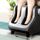 Livemor Foot Massager Shiatsu Massagers Electric Roller Calf Leg Kneading Silver - Low Angle