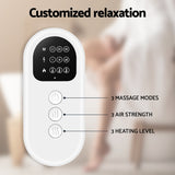 Livemor Leg Massager Heated Air Compression Calf Relaxation - 45-Degree Angle