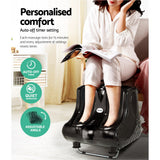 Livemor Foot Massager Massagers Shiatsu Electric Roller Ankle Calf Leg Kneading Black - Rear View