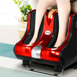 Livemor Foot Massager Massagers Shiatsu Electric Roller Ankle Calf Leg Kneading Red - Extra Image