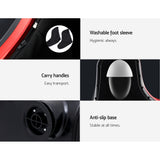 Livemor Foot Massager Massagers Shiatsu Electric Roller Ankle Calf Leg Kneading Red - Close-Up Angle