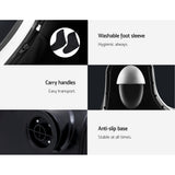 Livemor Foot Massager Massagers Shiatsu Electric Roller Ankle Calf Leg Kneading Silver - Close-Up Angle