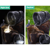 Gardeon Solar Water Feature Cascading Fountain 3-Tier Bucket LED light Bird 76CM - 45-Degree Angle