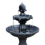 Gardeon Solar Water Feature 3-Tier Fountain with Pump Kit Bird Bath 93CM Black, image 3