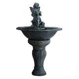 Gardeon Solar Water Feature with LED Lights Angel 94cm - Side View