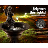 Gardeon Solar Water Feature with LED Lights Angel 94cm - 45-Degree Angle