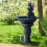 Gardeon Solar Water Feature with LED Lights Angel 94cm - Low Angle
