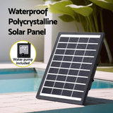 Gardeon Solar Fountain Water Feature Outdoor Indoor 4-Tier Brown - 45-Degree Angle