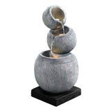 Gardeon Solar Fountain Water Feature Bird Bath Garden LED Light 80CM Grey - Close-Up Angle