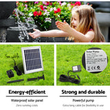 Gardeon Solar Water Feature Cascading Fountain 3-Tier Bowl LED Lights 60CM Blue - Rear View