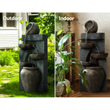 Gardeon Solar Water Feature Cascading Fountain 5 Tiered Bowl Bird Bath 99CM - Top-Down View