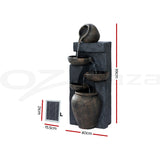 Gardeon Solar Water Feature Cascading Fountain 5 Tiered Bowl Bird Bath 99CM - Close-Up Angle