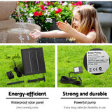 Gardeon Solar Water Feature Cascading Fountain 4-Tier Bowl LED Lights 72CM Sand - Rear View