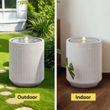 Gardeon Solar Fountain Water Feature Outdoor Fountain LED Lights Beige - Top-Down View