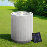 Gardeon Solar Fountain Water Feature Outdoor Fountain LED Lights Beige - Close-Up Angle