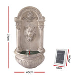 Gardeon Solar Fountain Water Feature Wall Mount Garden Fountains 77CM Beige - Front View