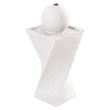 Gardeon Solar Fountain Water Feature Bird Bath Outdoor Garden LED Lights Ball 85CM - Side View