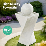 Gardeon Solar Fountain Water Feature Bird Bath Outdoor Garden LED Lights Ball 85CM, image 4