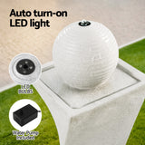 Gardeon Solar Fountain Water Feature Bird Bath Outdoor Garden LED Lights Ball 85CM - Rear View