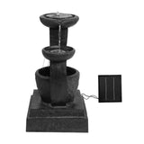 Gardeon Solar Water Feature Cascading Fountain 3-Tier Mushroom LED Light 70CM - Side View