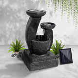 Gardeon Solar Water Feature Cascading Fountain 3-Tier Mushroom LED Light 70CM - Close-Up Angle