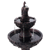 Gardeon Solar Water Feature Tier Fountain with Pump Kit Bird Bath 106CM Peacock - Side View