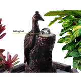 Gardeon Solar Water Feature Tier Fountain with Pump Kit Bird Bath 106CM Peacock - Top-Down View