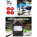 Gardeon Solar Pond Pump Submersible Water Fountain with Battery Kit LED Lights 6.6FT - Top-Down View