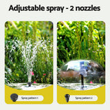 Gardeon Solar Submersible Water Pond Fountain Pump with Filter Box 6FT 1190L/H