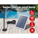 Gardeon Solar Pond Pump Submersible Water Fountain Kit 4.4FT - Top-Down View
