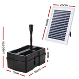 Gardeon Solar Submersible Water Pond Fountain Pump with Filter Box 4.6FT 470L/H - Front View