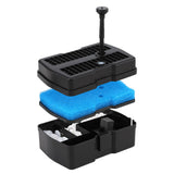 Gardeon Solar Submersible Water Pond Fountain Pump with Filter Box 4.6FT 470L/H - 45-Degree Angle