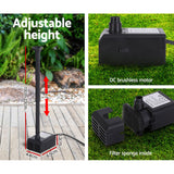 Gardeon Solar Pond Pump Submersible Water Fountain Kit 6.1FT - Rear View