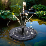 Gardeon Solar-Powered Submersible Fountain Pump with 6 Nozzle Options - 250L/H Flow Rate - Close-Up Angle