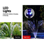 Gardeon Solar Pond Pump with Battery Kit LED Lights 9.8FT, image 6