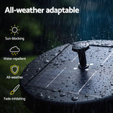 Gardeon Solar Fountain Pumps Bird Bath Battery Backup LED Remote Black 27cm - Rear View